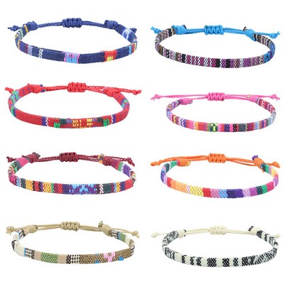 Braided Cord Bracelet with Metal Charm