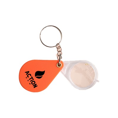Folding Key Chain Magnifying Glass