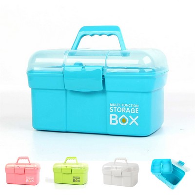 Plastic Storage Box with Removable Tray