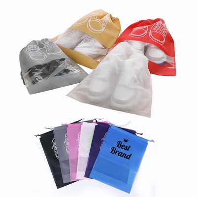 Shoe Bags For Travel With Clear Window And Drawstring