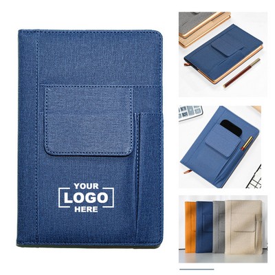 A5 Journal Notebook with Built-in Card Holder.