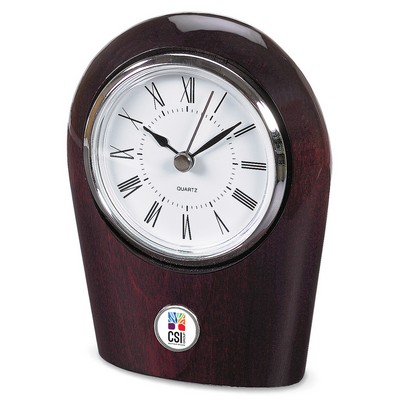 Palm Desk Clock W/ Color Medallion