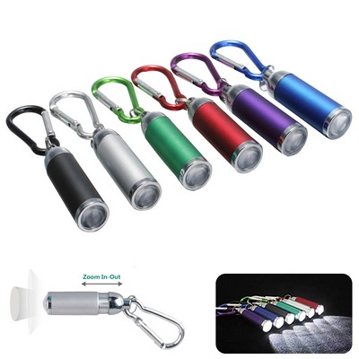 Transformable LED Keychain Flashlight Mini Lantern With Carabiner