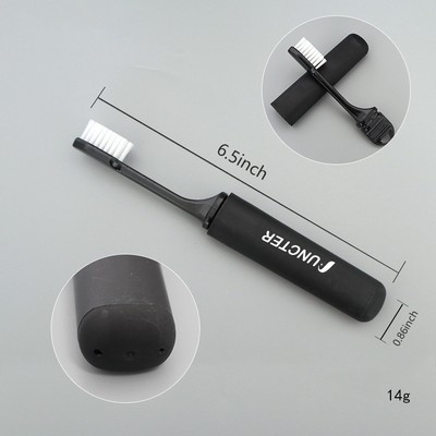 Portable Travel Toothbrush W/ Matte Collapsible Sleeve