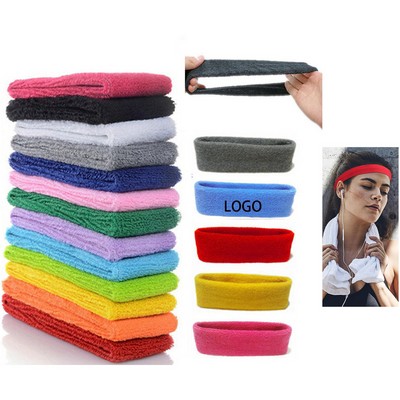 Sports Cotton Sweatband Headband
