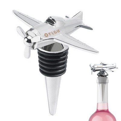 Alloy Airplane Wine Bottle Stopper