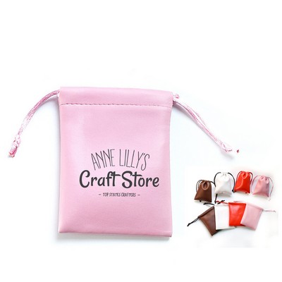 Pu Leather Drawstring Pouch