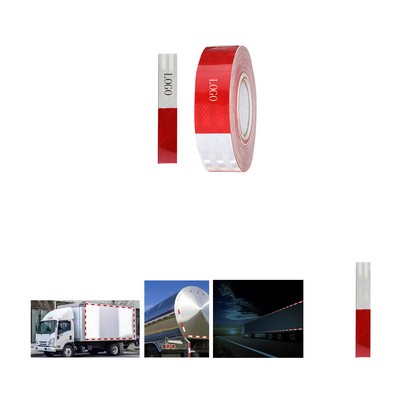 2 inch x 150 Feet 983D Red White Reflective Safety Tape