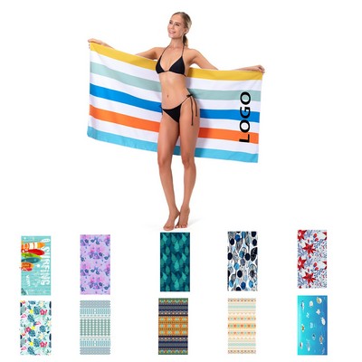 Microfiber Velour Beach Towel
