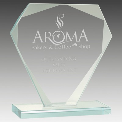 Cut Diamond Jade Glass Award