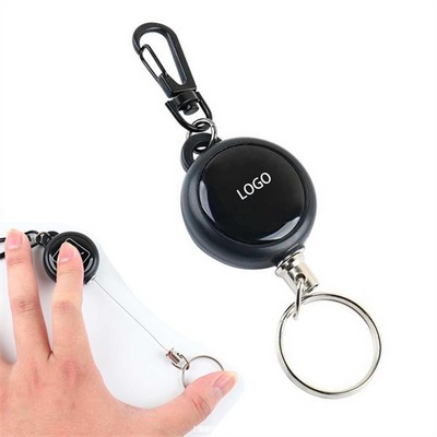 Abs Plastic Retractable Keychain