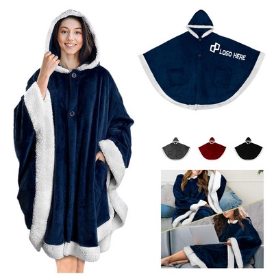 240 Gsm Microfiber Blanket Hoodie