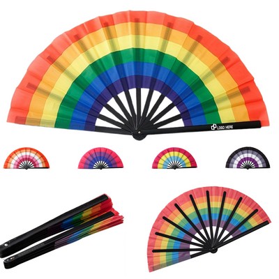 Rainbow Handheld Folding Fan