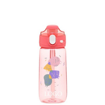 14.5Oz Plastic Kids Sippy Cup W/ Straw