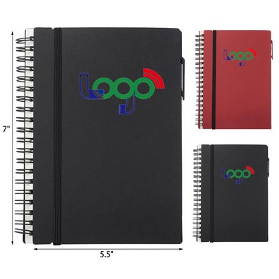 Spiral Notebook with Elastic Closure