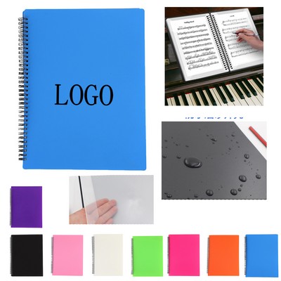 Transparent A4 Double-sided Music Folder Piano Music Clip