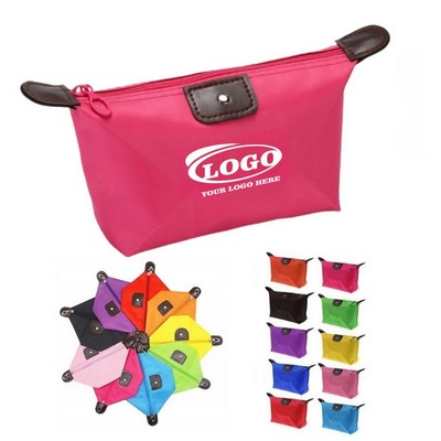 Portable Waterproof Nylon Cosmetic Bag