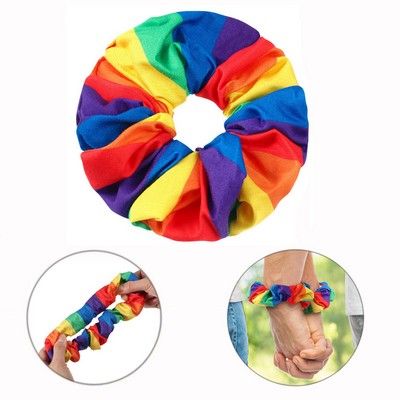 Pride Rainbow Hair Scrunchies