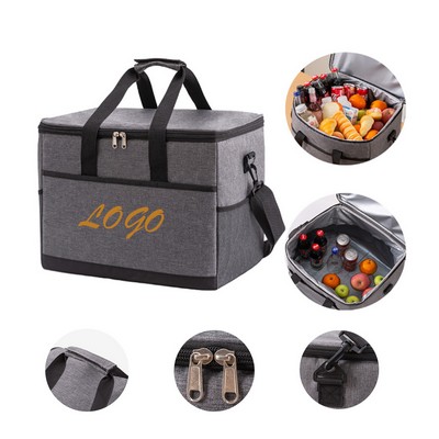 Large-capacity thermal insulated bag, outdoor picnic camping bag, waterproof Oxford fabric, car-moun