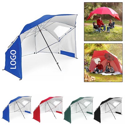 2-in-1 Large Beach Sturdy Parasol