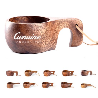 8oz Natural Wooden Coffee Wine Tea Cup