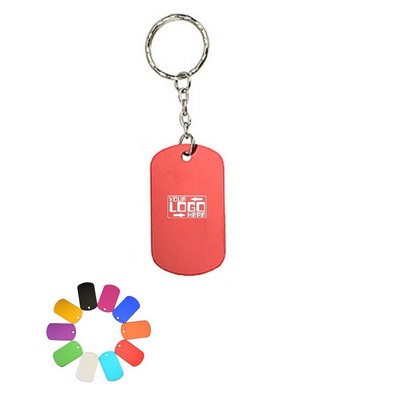 Aluminum Alloy Dog Tag Keychain