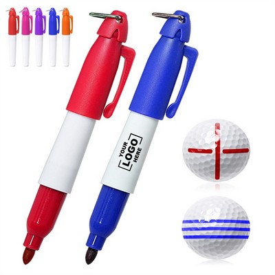 Golf Marker With Triangle Button Pens.