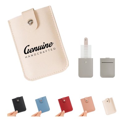 PU Leather Pull Out Card Holder