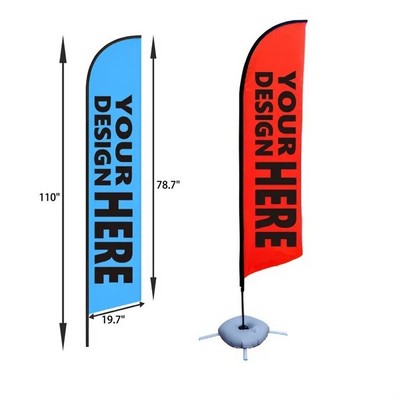 110" High Beach Advertising Flag