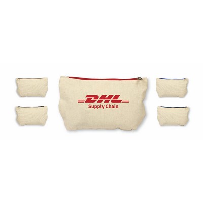 Cotton Canvas Travel Kit bag/Makeup Bag