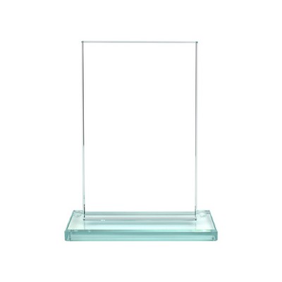 6" Jade Glass Rectangular Award