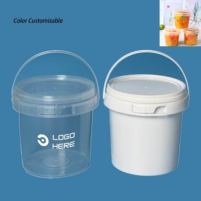 Small Plastic Bucket with Lid 1L