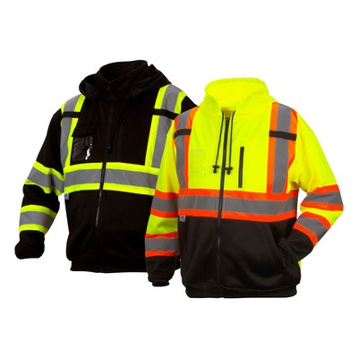 Pyramex Class 3 Hi-Vis Premium Zipper Sweatshirt