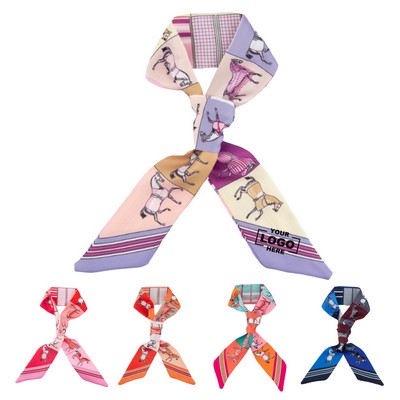 Printed Scarf for Hair Tying – Long Rectangular & Small Square Style