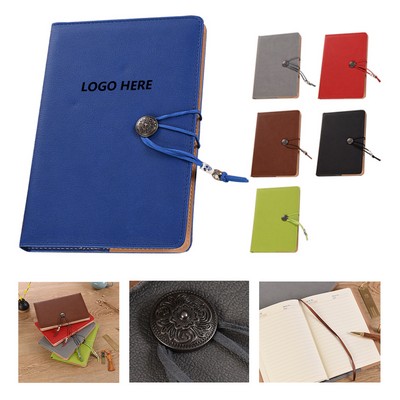 Chinese Retro Leather Notebook with Tassel