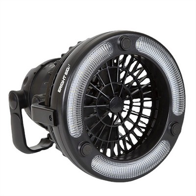 Camping Lantern Fan with LED & Dual-Speed Modes