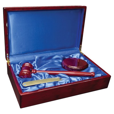 Rosewood Piano Finish Directors Gavel Set