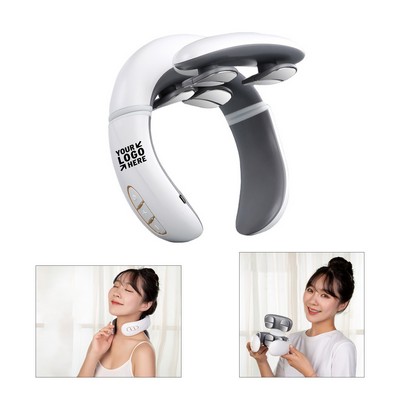 Eight Head Heating Multifunctional Neck Massager Electromagnetic Pulse Therapy Device