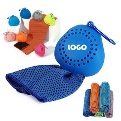 Breathable Mesh Towel & Silicone Case with Carabiner Clip