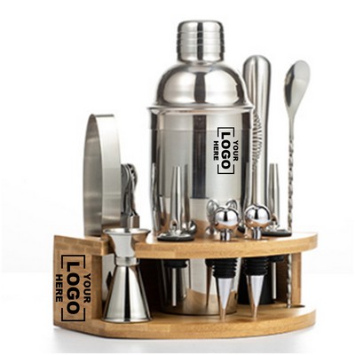 Bartender Kit with Bamboo Stand