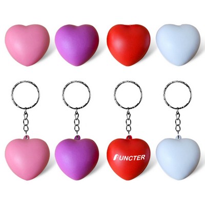 PU Simulated Love Stress Reliever Ball Keychain