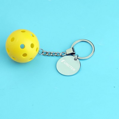 Mini 3D Pickleball Keychain