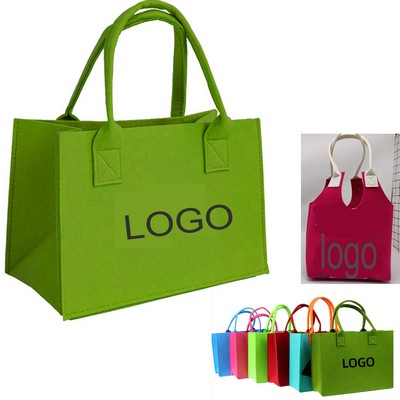 Felt Large Reusable Bags Handles Grocery Tote Bags Heavy Duty