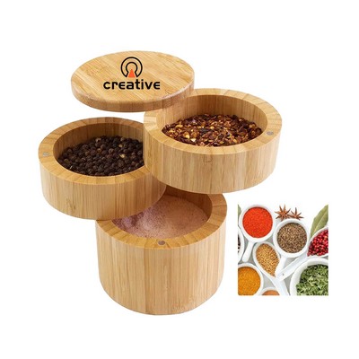 3 Tier SaltStorage Bamboo Container