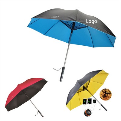USB Charging Umbrella with Fan