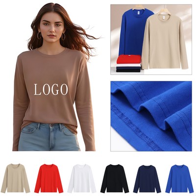 Unisex 200GSM Cotton Long Sleeve T-Shirt