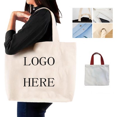 Single-Shoulder Canvas Handbag