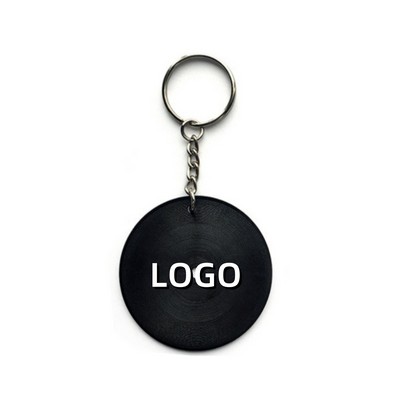Record Shaped Keychain