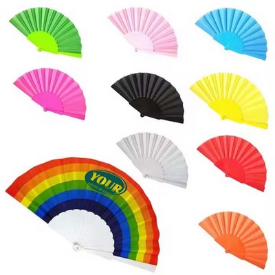 Folding Hand Fan - Full Color