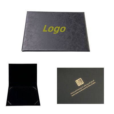 Premium PU Certificate Holder Diploma Folders w/ Custom Gold Foil Logo